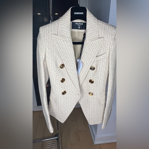 Balmain Jacquard Monogram Blazer - Picture 4 of 16